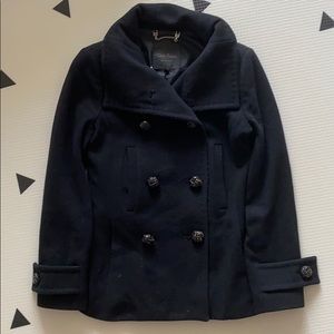 Aritzia Talula Babaton wool peacoat in black